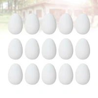 60pcs imitation plastic eggs models diy colored drawing eggs funny lifelike eggs for painting graffiti easter white