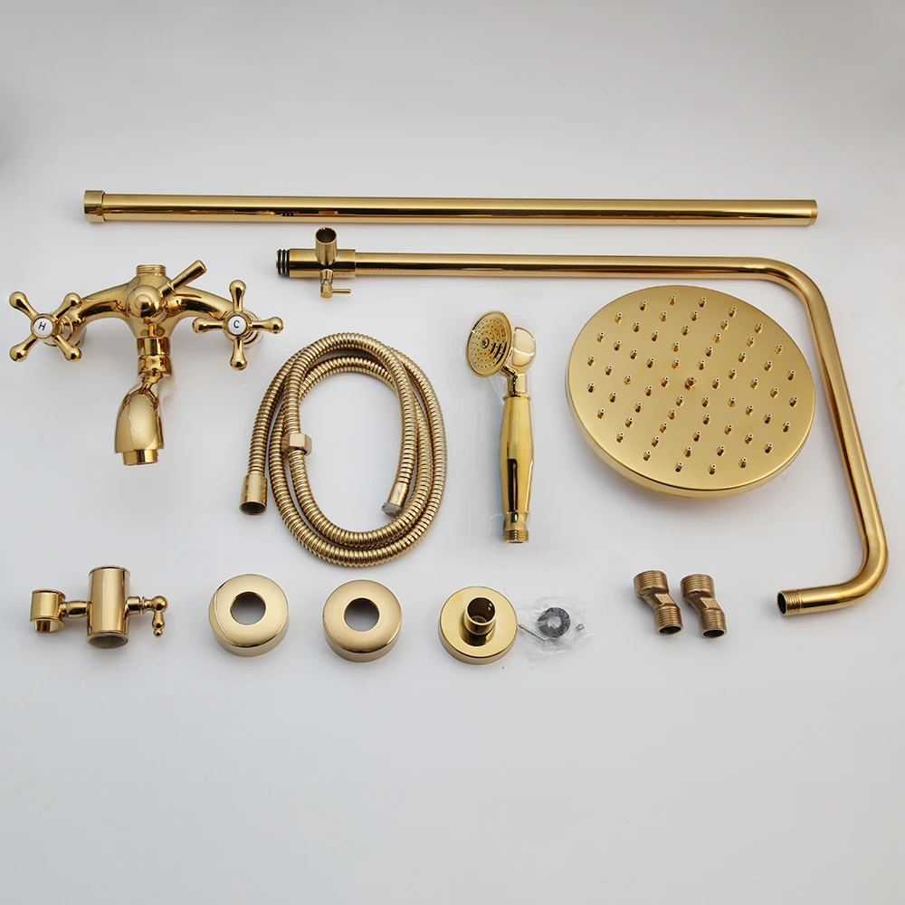 Torayvino набор золотистого полированного смесителя для душа ванной комнаты 8 дюймов