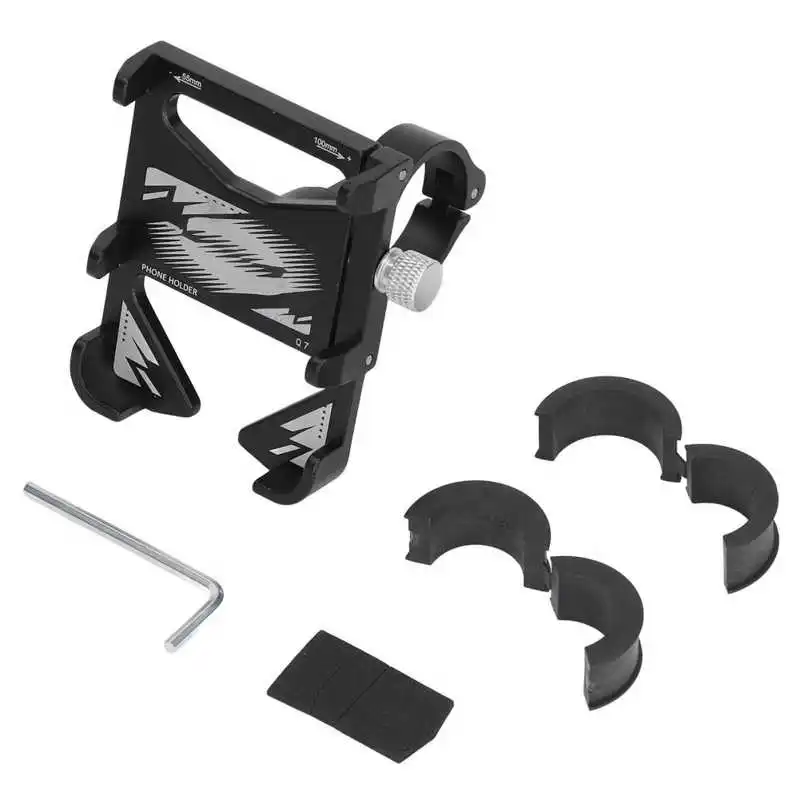 

Bike Phone Holder 360 Degree Rotation Convenient CNC Anodic Oxidation Easy To Replace Rustproof Aluminum Motorcycle Phone Mount