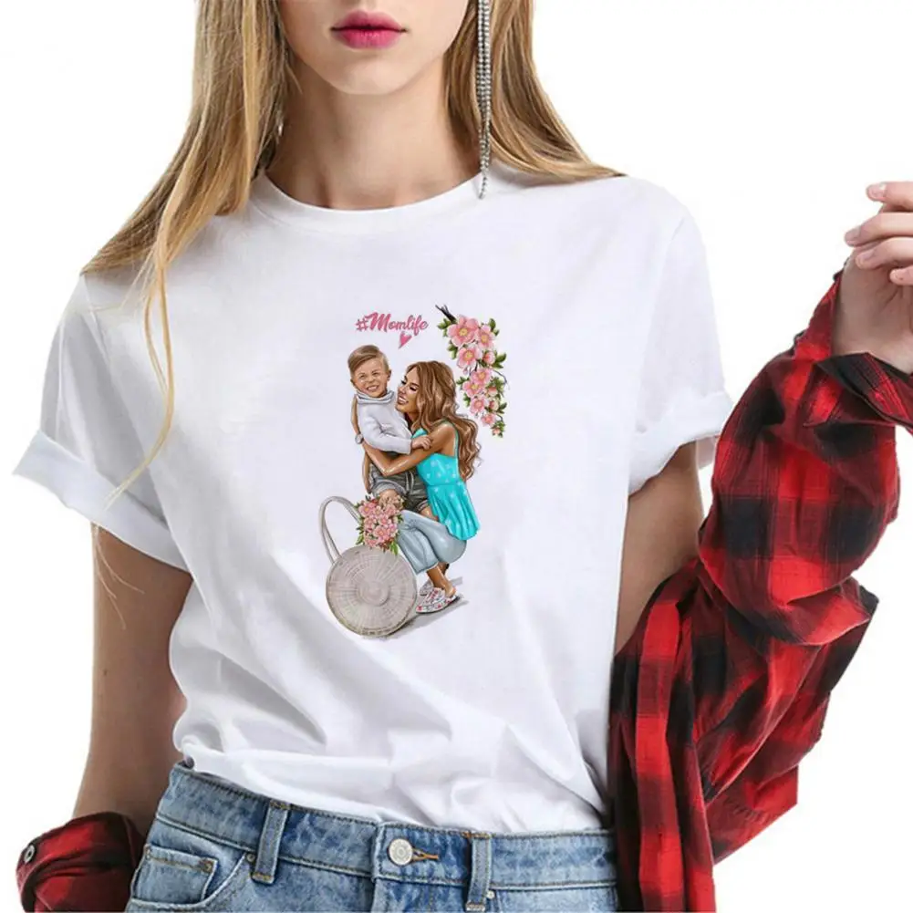 

Printed Women T-shirt O Neck Short Sleeve Slim Polyester Tops Summer Casual Women Tee Top футболка оверсайз