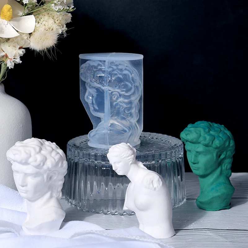 

Nordic David Silicone Human Candle Mould Art Body Plaster Resin Chocolate Ice Cube Soap Baking Mold Candle Making Kit Home Decor