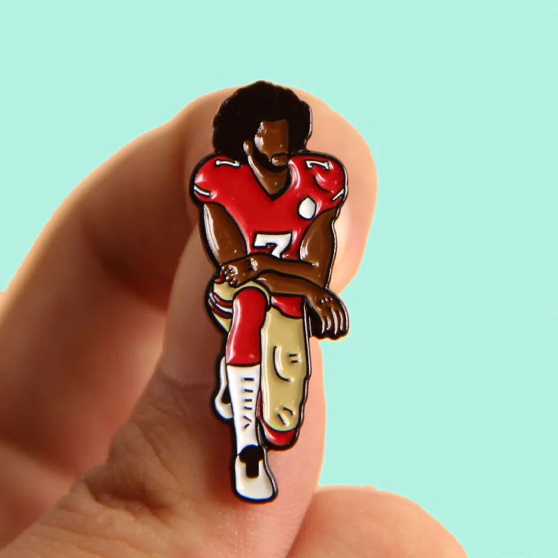 

SALeeee Colin Kaepernick cartoon brooch bag accessories