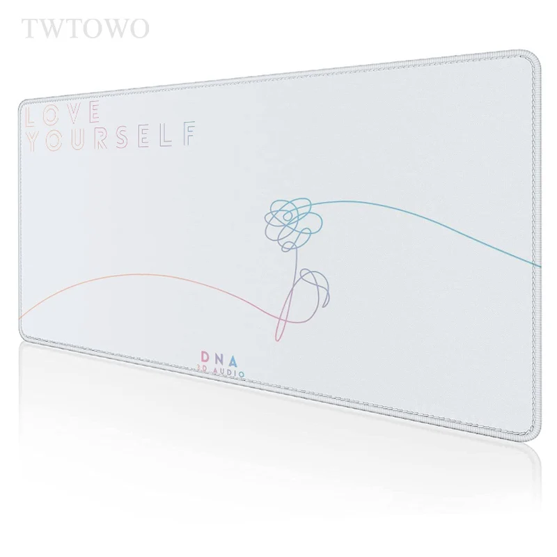 

Коврик для мыши Love Yourself Flower Kpop геймер XL коврик для мыши XXL коврик для клавиатуры мягкий натуральный каучук Противоскользящий Настольный ков...