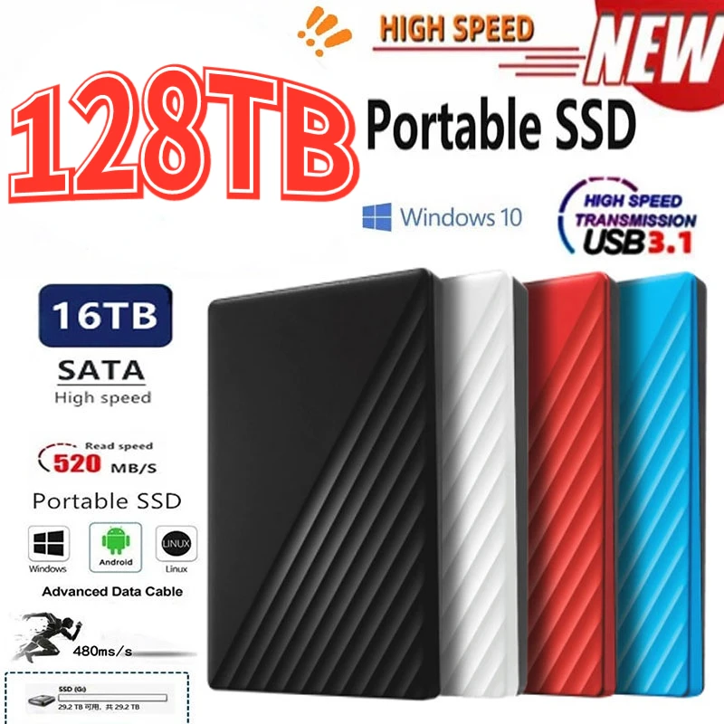 M.2 SSD 2.5 2TB External Solid State Drive High-speed 8TB 10TB Storage Device Hard Drive Computer Portable SSD Mobile Hard Drive