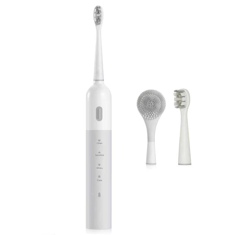 

Multifunctional 2In1 Electric Toothbrush USB Charging Silicone Cleansing Brush WIFI APP Intelligent Control Toothbrush