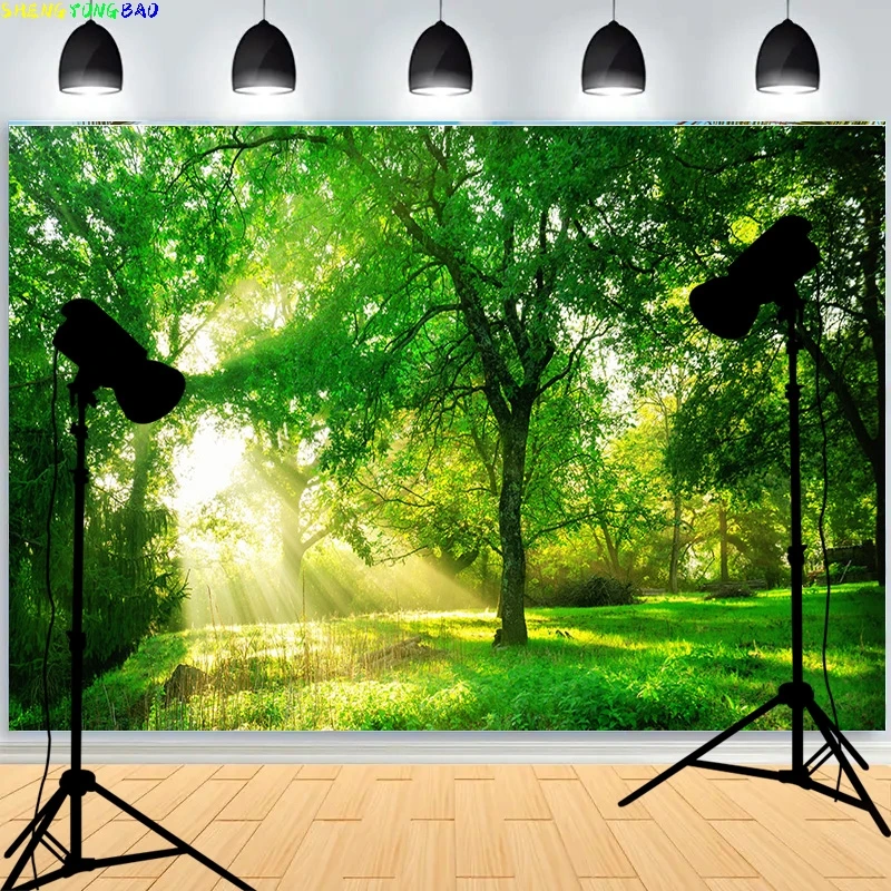 Фон для фотосъемки с изображением снежного зимнего леса