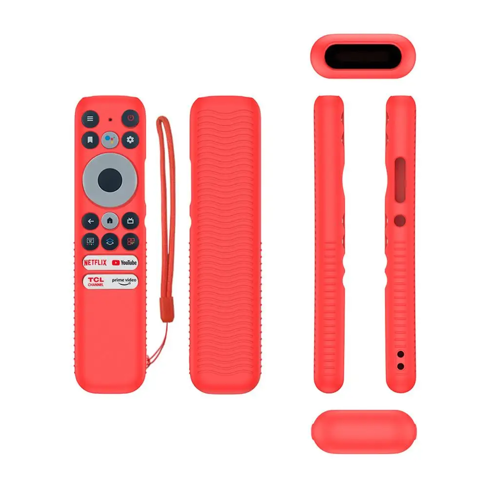 

Tv Remote Control Silicone Cover Anti-fall Dust Protective Case Remote Sleeve Compatible For Tcl Rc902n Fmr1