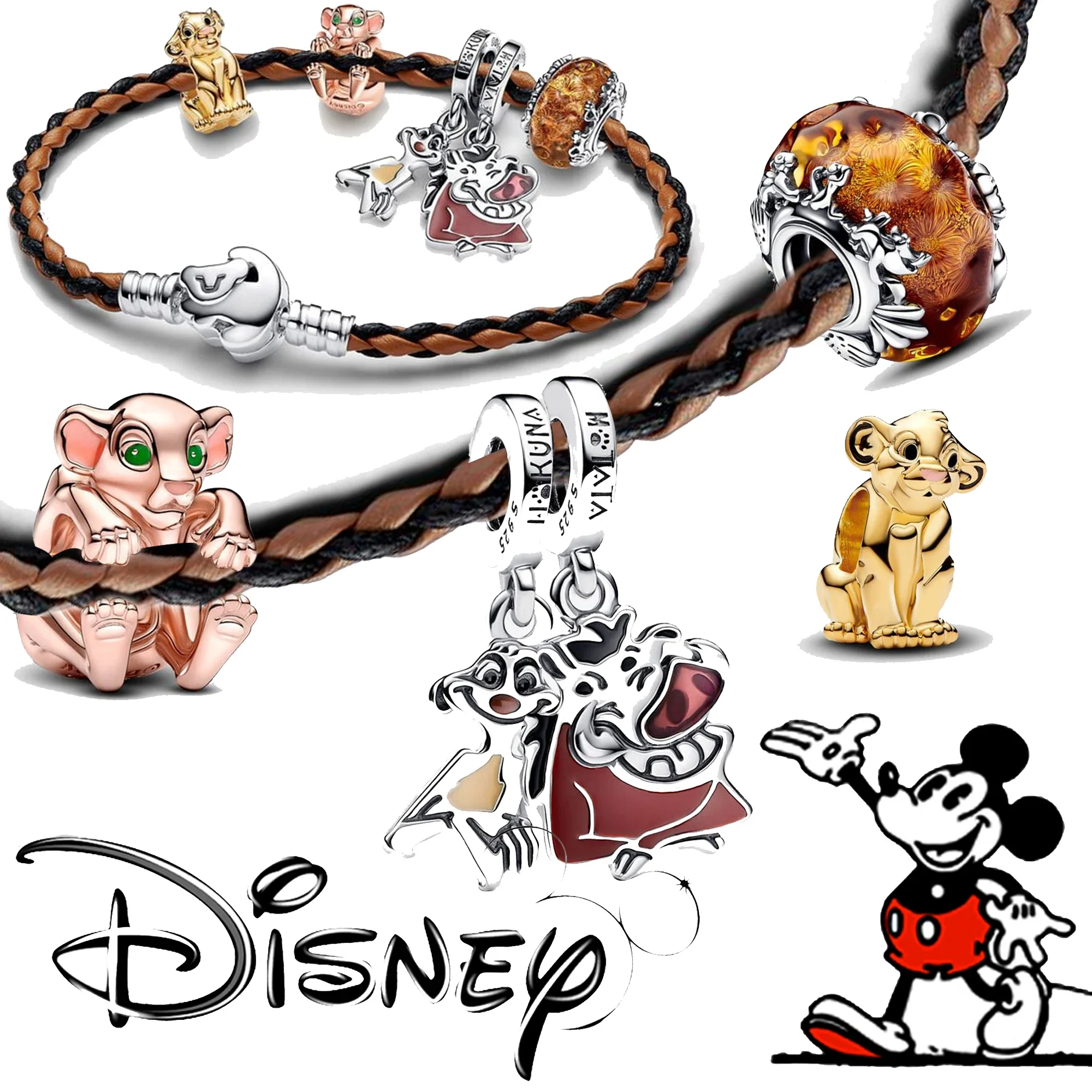 Бусины-шармы MINISO для браслетов Pandora