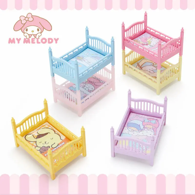 

Аниме Sanrio Kawaii Cinnamoroll Hello Kitty моя мелодия полакко настольная коробка для хранения в форме кровати маленькая стойка для отправки блокнота