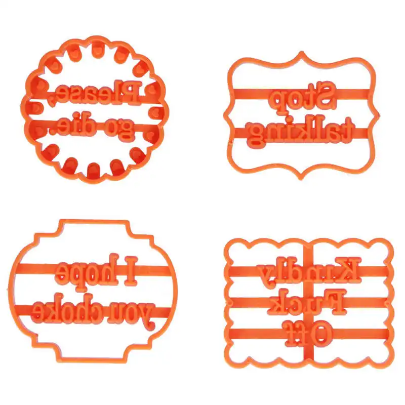 

DIY Baking Moulds Funny Phrases Safe To Use Cookie Cutters Molds for Home for Baking Biscuit