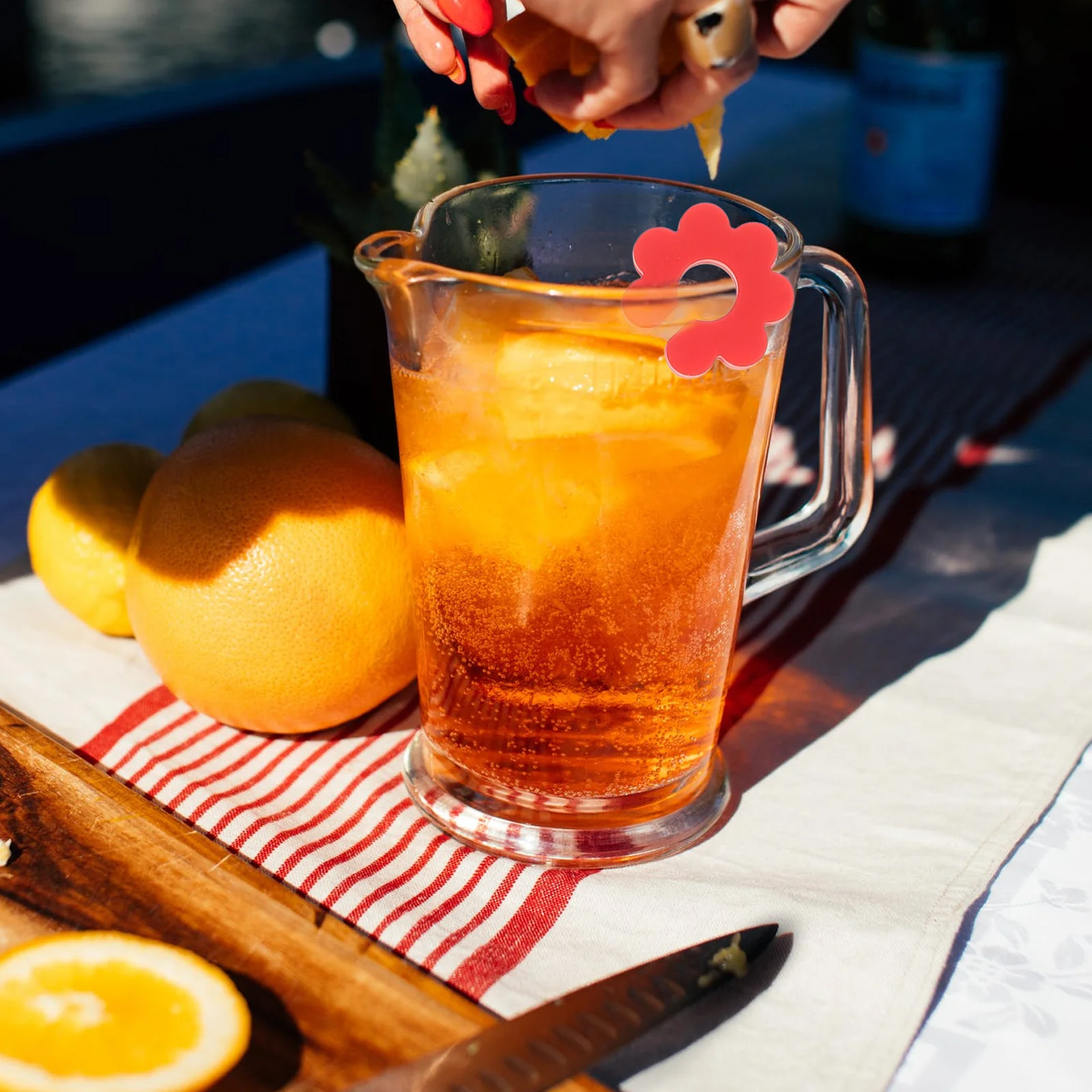 

Silicone Glass Markers Logo Ring Tumblers Drinking Glasses Convenient Charms