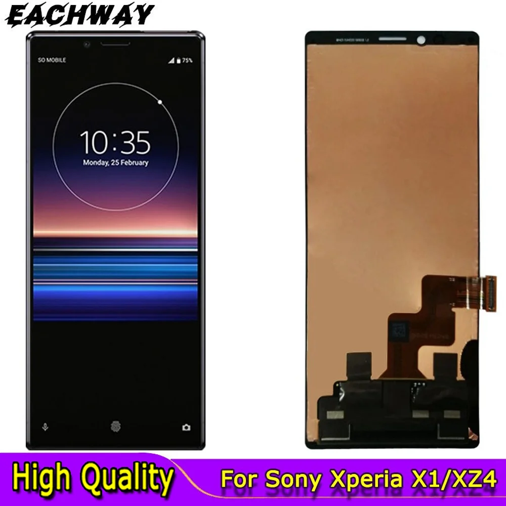 ЖК-дисплей 6,5 дюйма для Sony XZ4, ЖК-дисплей, сенсорный экран, дигитайзер в сборе для Sony Xperia X1 LCD J8110 J8170 J9110, сменный экран
