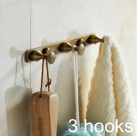 

Vidric античная бронзовая настенная вешалка для ванной 3-6 крючков