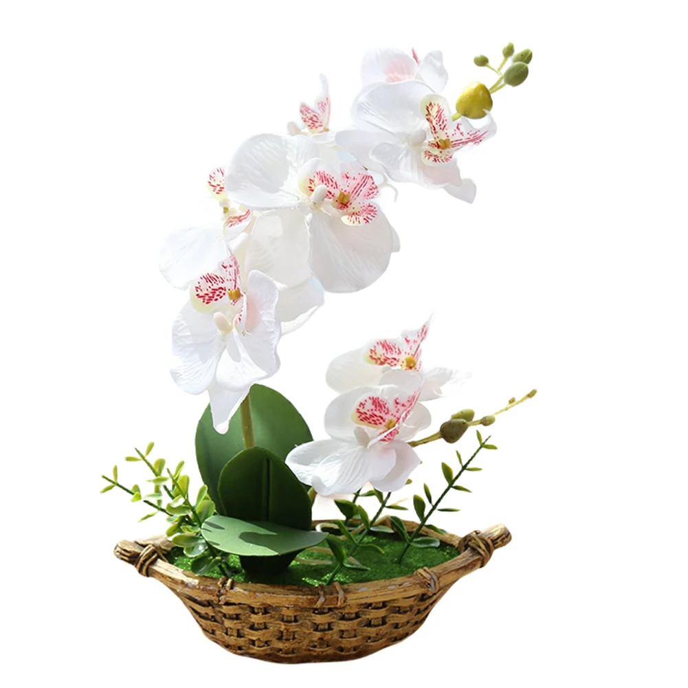 

Artificial Phalaenopsis Flower Artificial Potted Plant Fake Phalaenopsis Flower Simulate Butterfly Orchid Home Garden Yard Decor