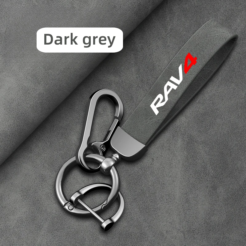 

Автомобильный брелок для ключей, металлический кожаный брелок, универсальный автомобильный брелок для мотоцикла для TOYOTA RAV4 2008 2013 2017 2018, аксессуары