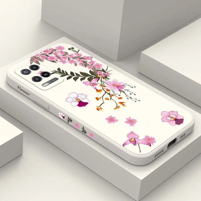 

Peach Blossoms Phone Case For OPPO A54 A74 A57 A77 A96 A76 A36 A95 A12 A15 A15S A16 A16K A9 A5 2020 Reno 8 8Z 7 7Z 6 5 Pro 4G 5G
