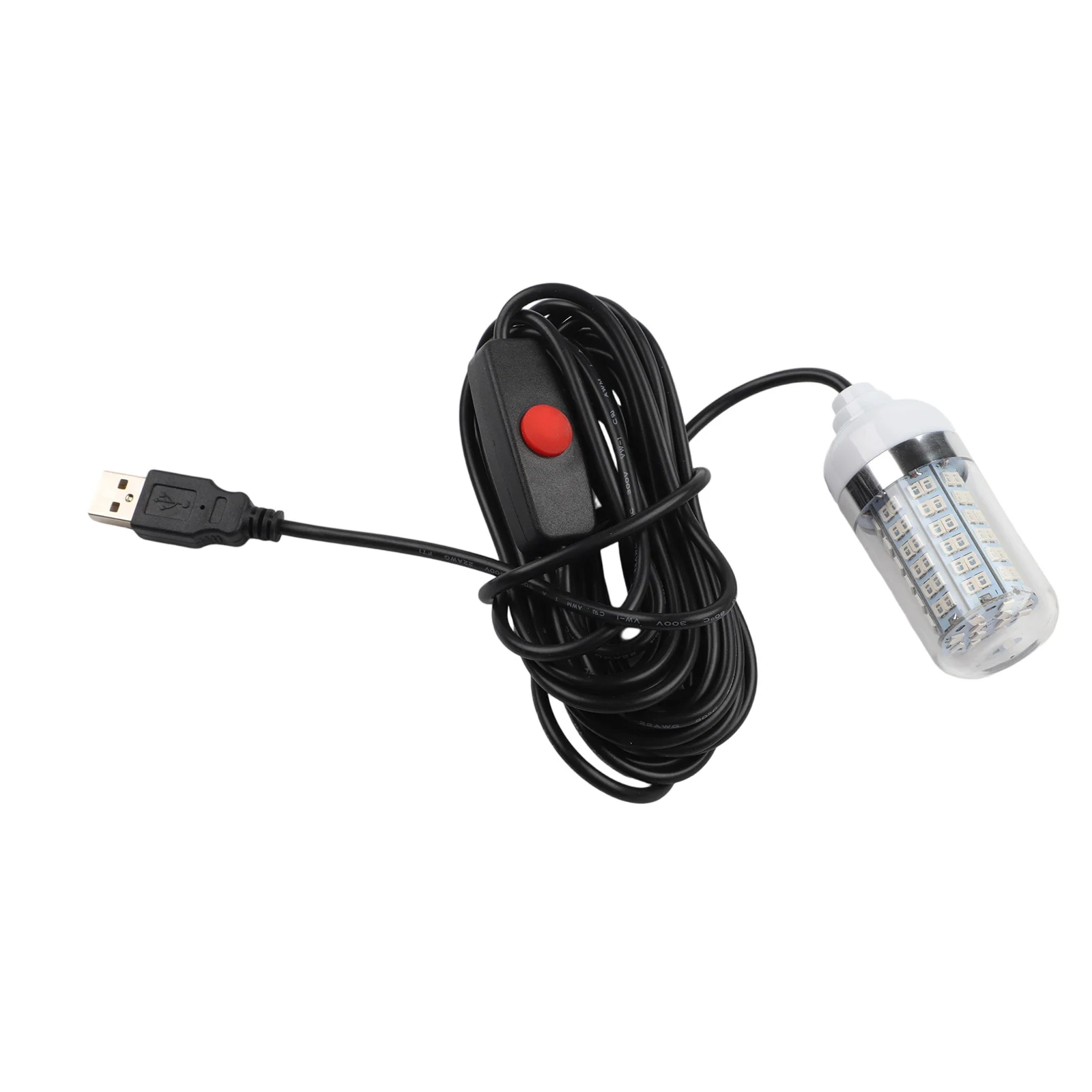 Фото USB-перезаряжаемый светодиодный рыболовный фонарь 5В с водонепроницаемым корпусом, подводный ночник для привлечения креветок, окуня и форели №2