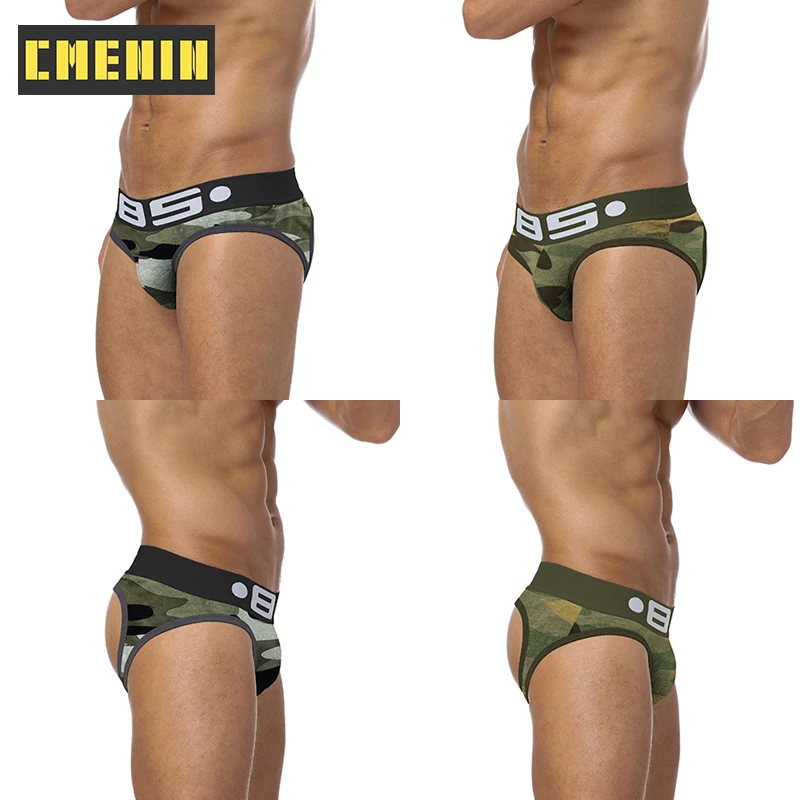 

4Pcs Comfortable Gay Sexy Underwear Man Jockstrap Underpants Sissy Cotton Stringi Men's Thong And G String Men's Panties Top