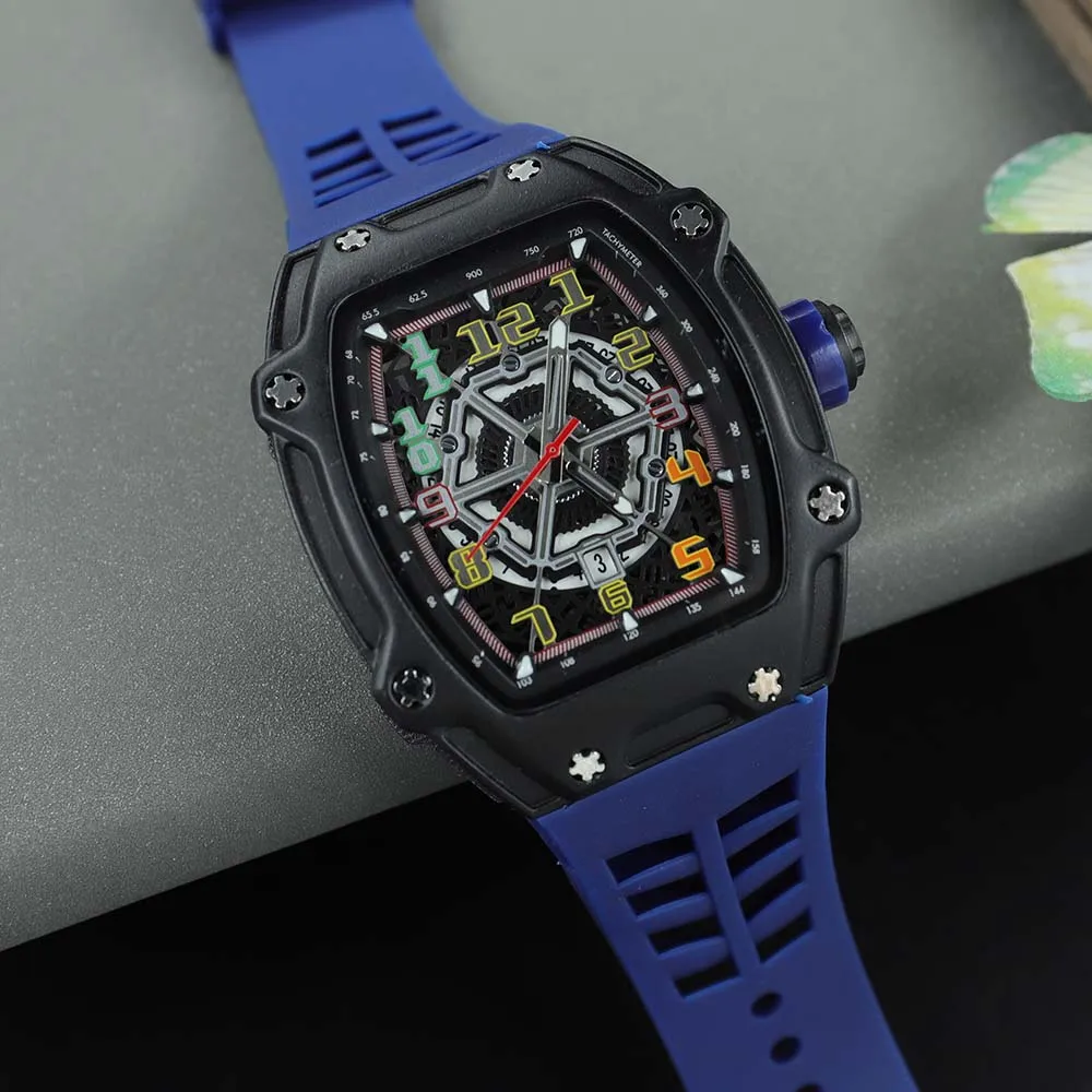 

Hot Luxury Original Brand Tonneau Watches For Mens Fshion Classic Quartz Watch Business Automatic Date Waterproof AAA Male Clock