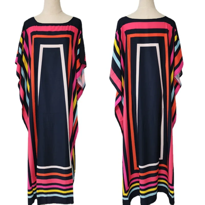 

Пляжная накидка, новинка, халат с принтом, свободная длинная юбка для отдыха, бикини, Солнцезащитная рубашка, европейский и американский сти...