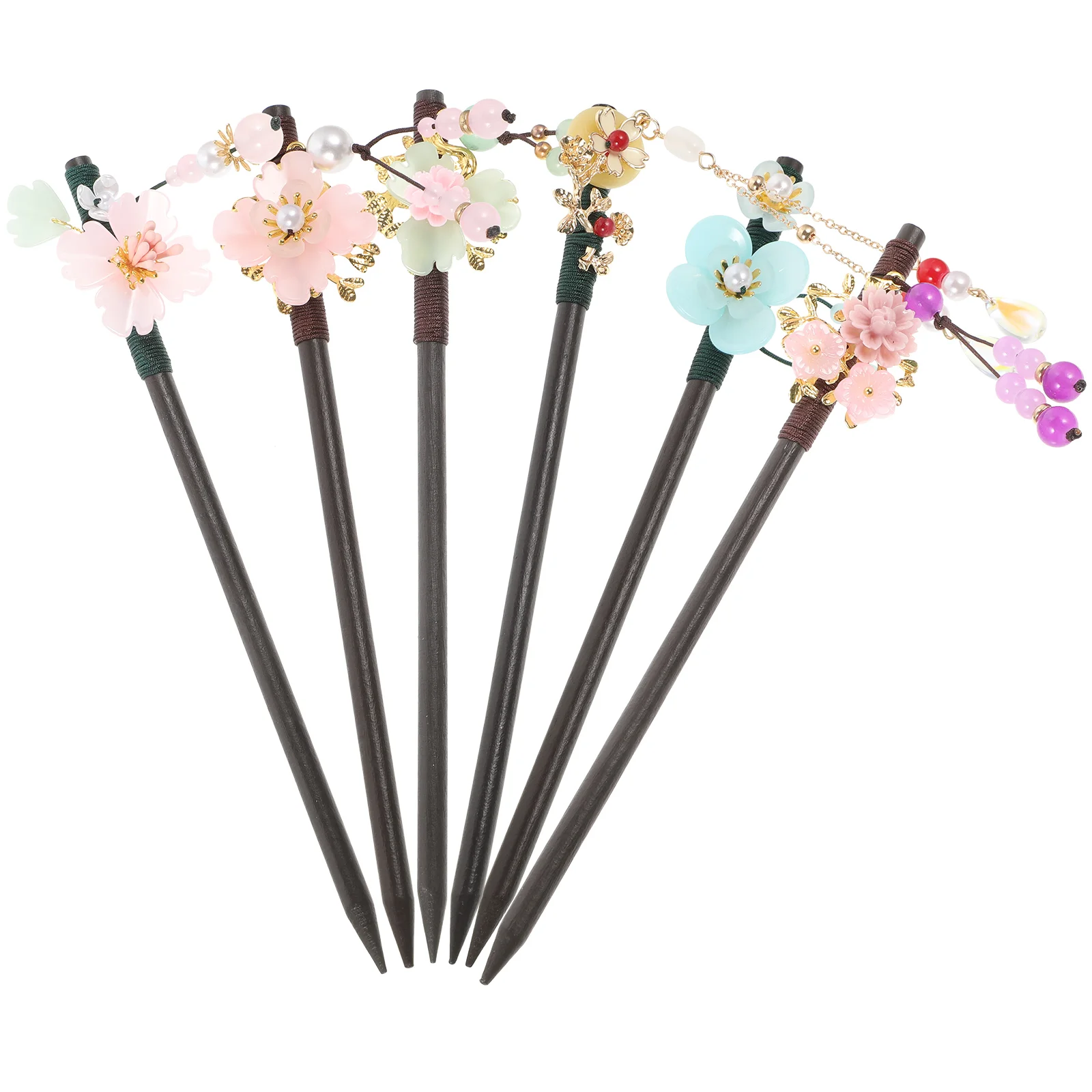 

6 Pcs Girl Great Delicate Vintage Party Gift Chinese Hair Stick Hairpin Hairpins for Girl Women Gift
