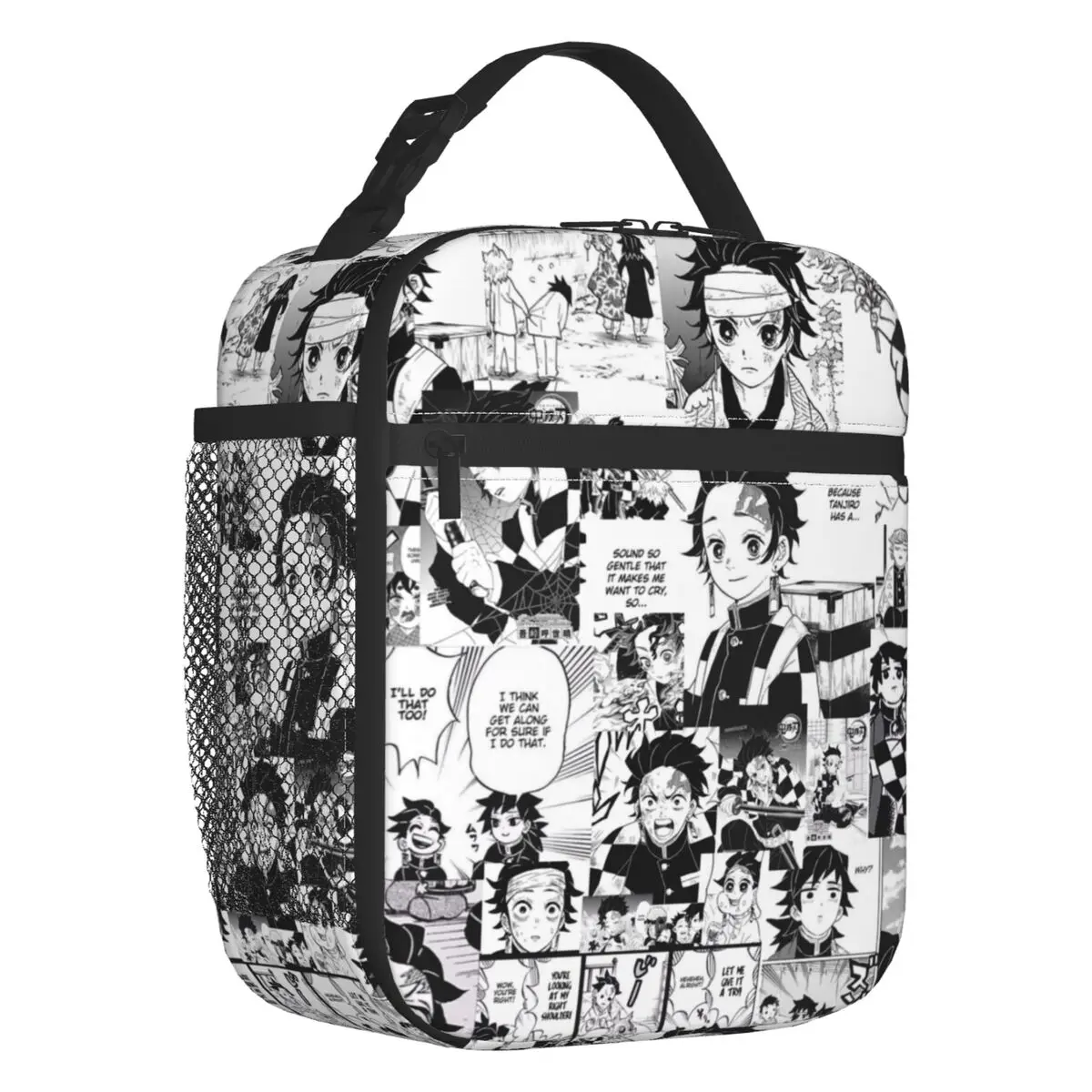 

Custom Tanjiro Manga Collage Lunch Bag Men Women Cooler Thermal Insulated Lunch Boxes for Student School