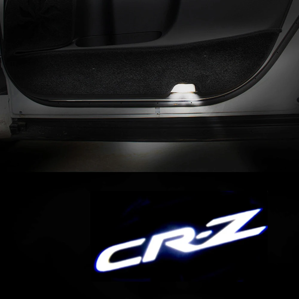 

For Honda Car Door Light 2pcs Honda CR-Z Logo Light For Honda CR-Z 2010-2018 Car Styling White CR-Z Logo Projector Lamp