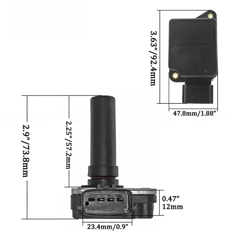 Фото Датчики массового расхода воздуха (MAF) для Nissan Patrol Y60 Safari AFH70-05 22680 37J00 №3