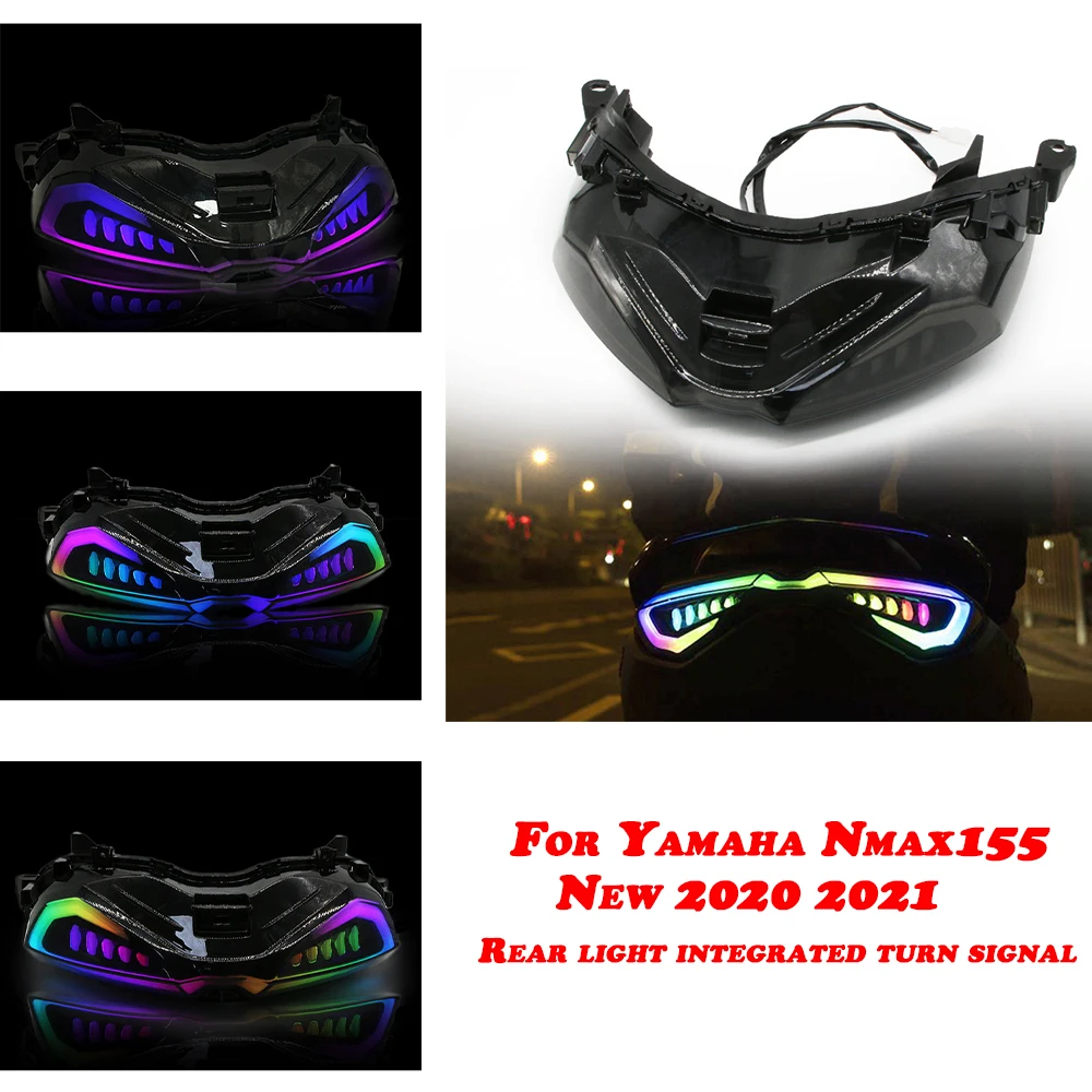 

For Yamaha Nmax155 Nmax 155 2020 2021 LED Motor Brake Tail Light Taillight Rear Lamp Integrated Turn Signal Scooter Accessories