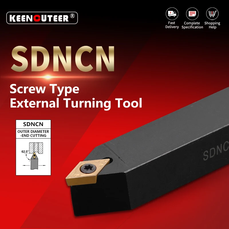 SDNCN1212 SDNCN1616 SDNCN2020 SDNCN2525 SDNCN3232 External Turning Tool Holder Lathe CNC Cutting Tool Cutter Bar