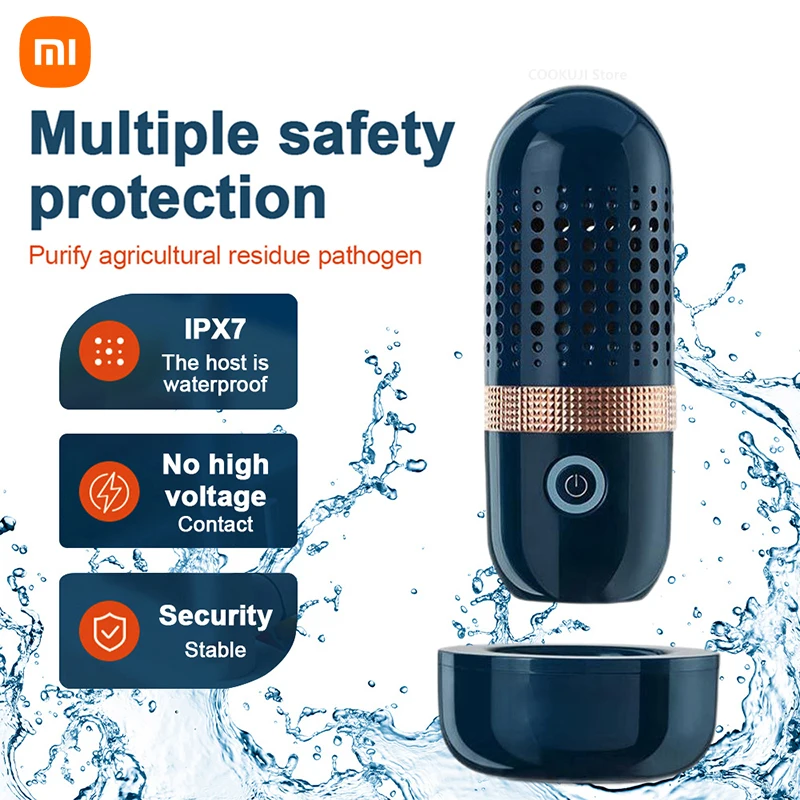 

Xiaomi New Capsule Shape Fruit Vegetable Washing Machine Protable Wireless Food Purifier Household Pesticide Disinfection Machin
