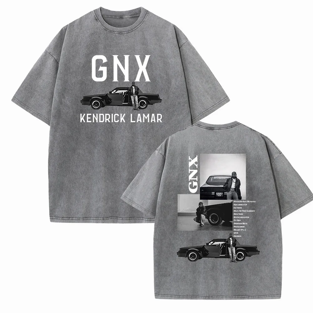 Kendrick Lamar GNX Tour рубашки Harajuku винтажные хлопковые футболки с круглым вырезом и