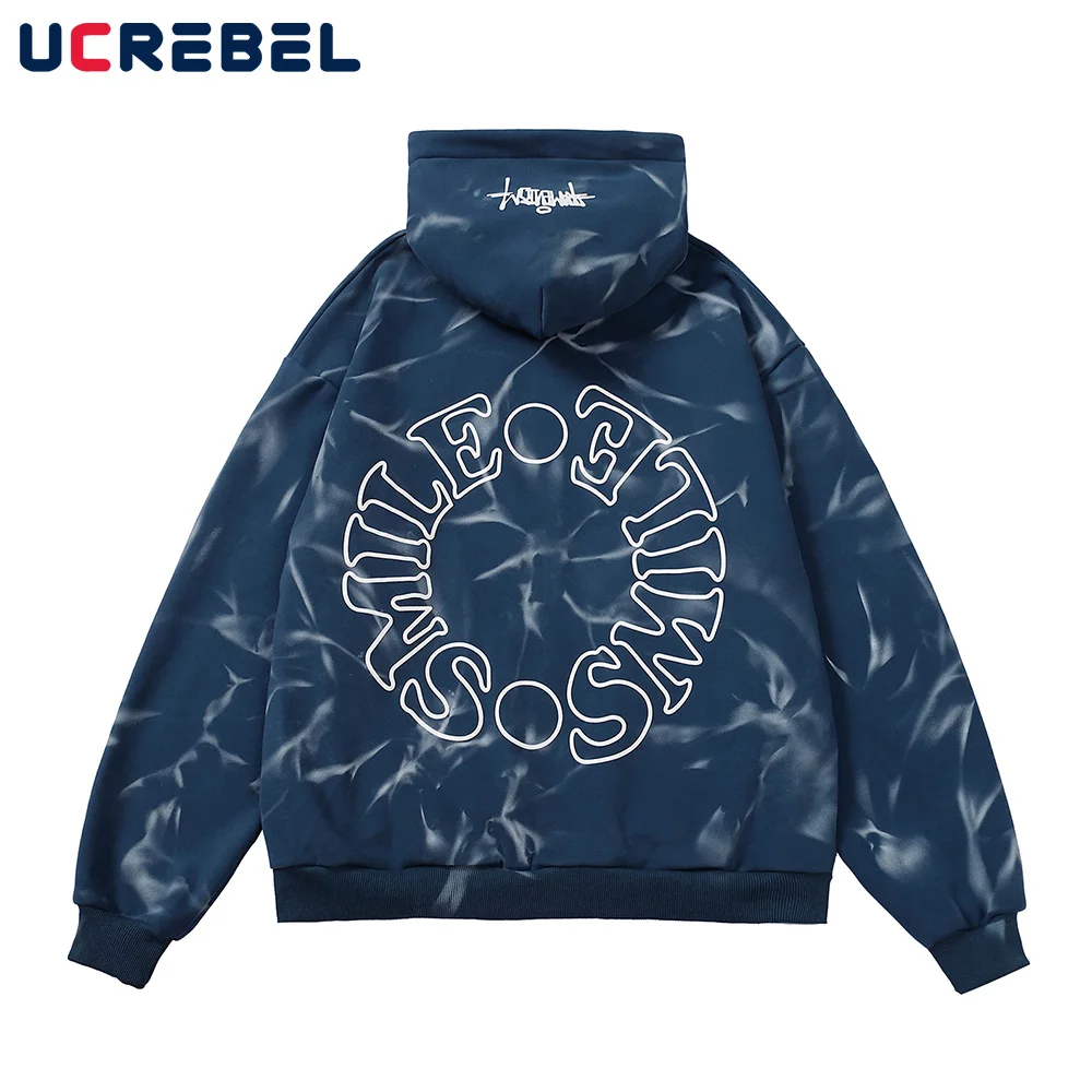 Флисовые свитшоты с надписью Мужская Уличная одежда повседневный Свободный