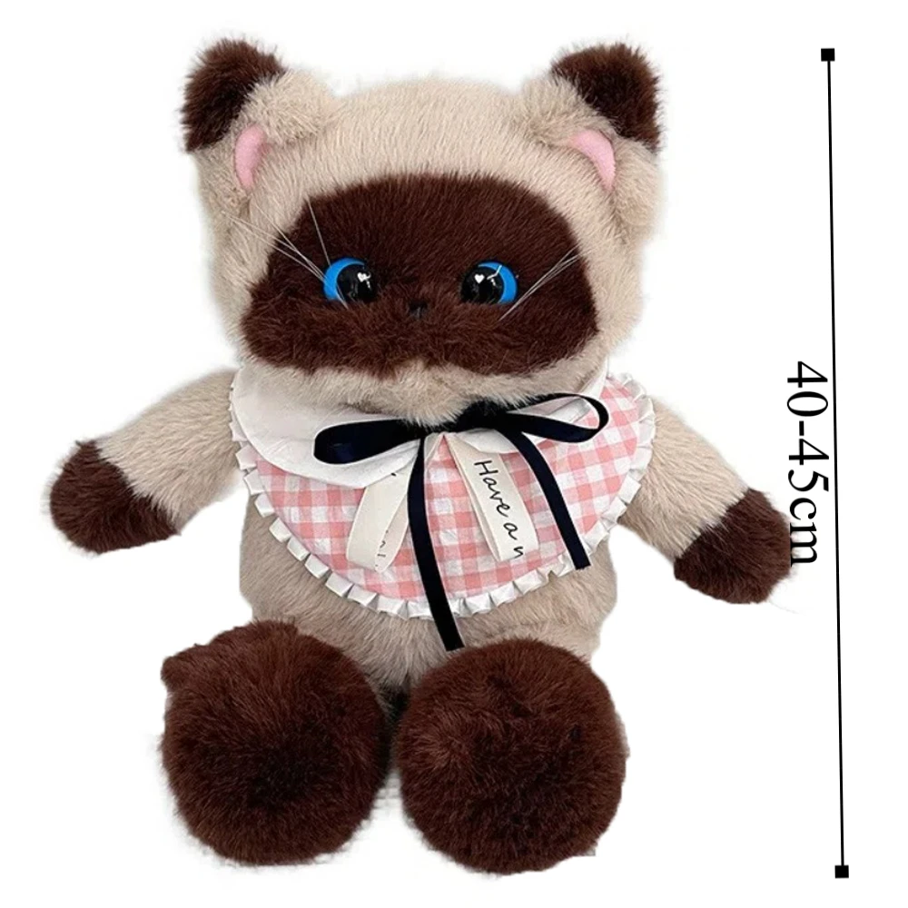 Calico Cat Coffee Плюшевый рюкзак Мультфильм Корова Кот Сиамский кот Плюшевая сумка Kawaii
