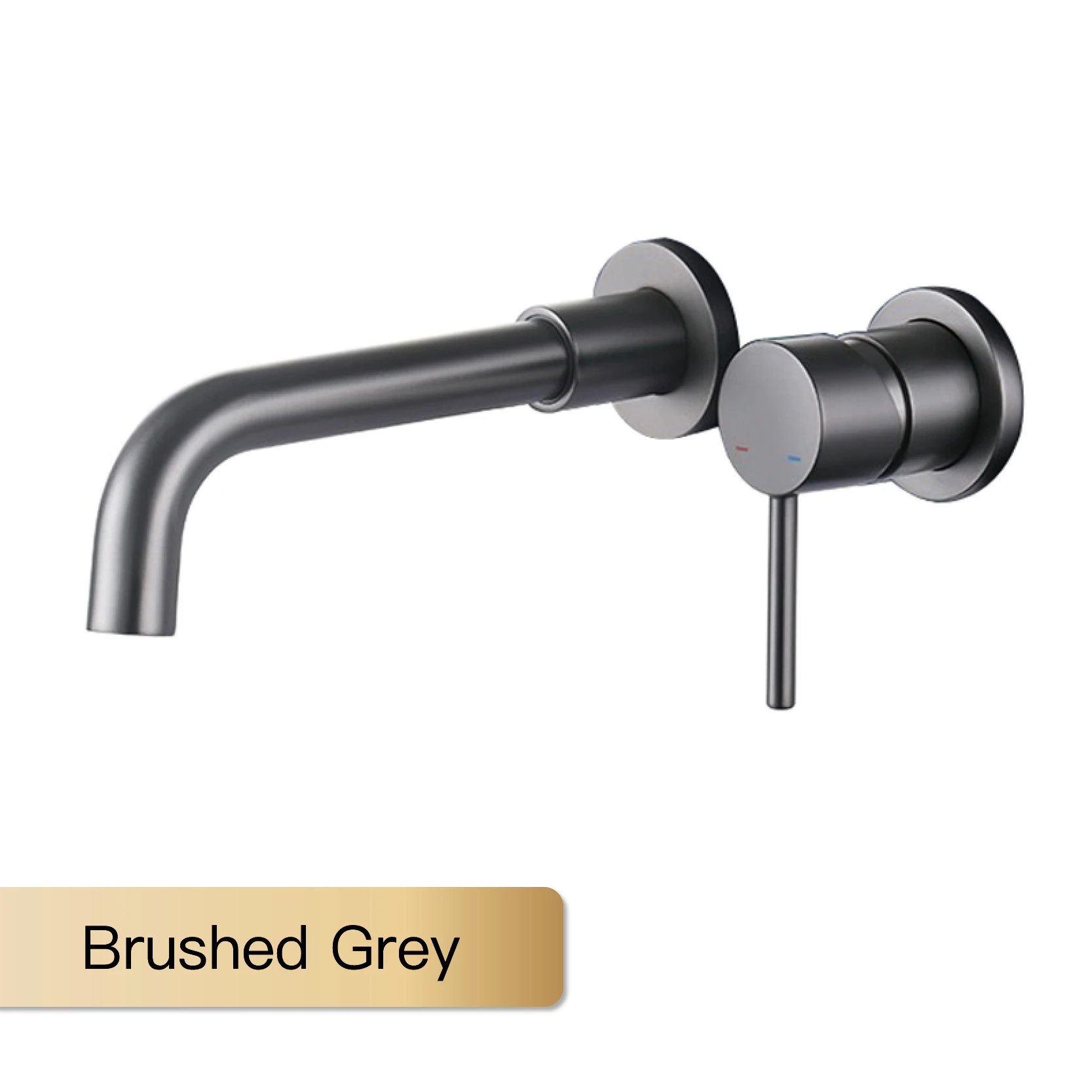 Настенный черный латунный смеситель Aitana для раковины