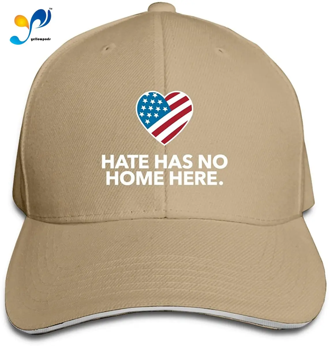 

Hate Has No Home Here Boy Women's Classical Hat Fashionable Peak Cap Chapeau