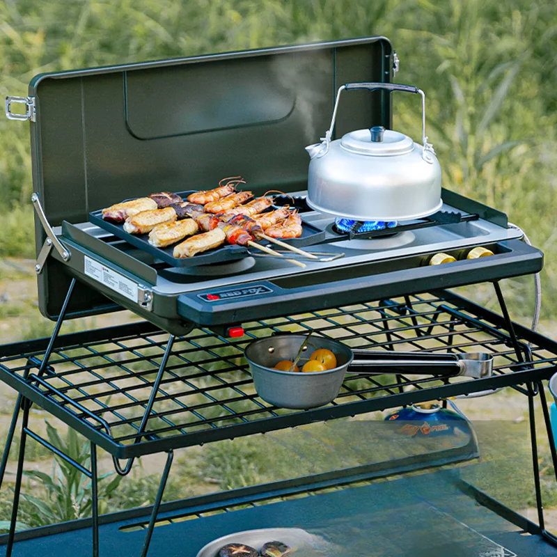 Уличная плита для барбекю и кебаба портативная газовая уличная пикника железная