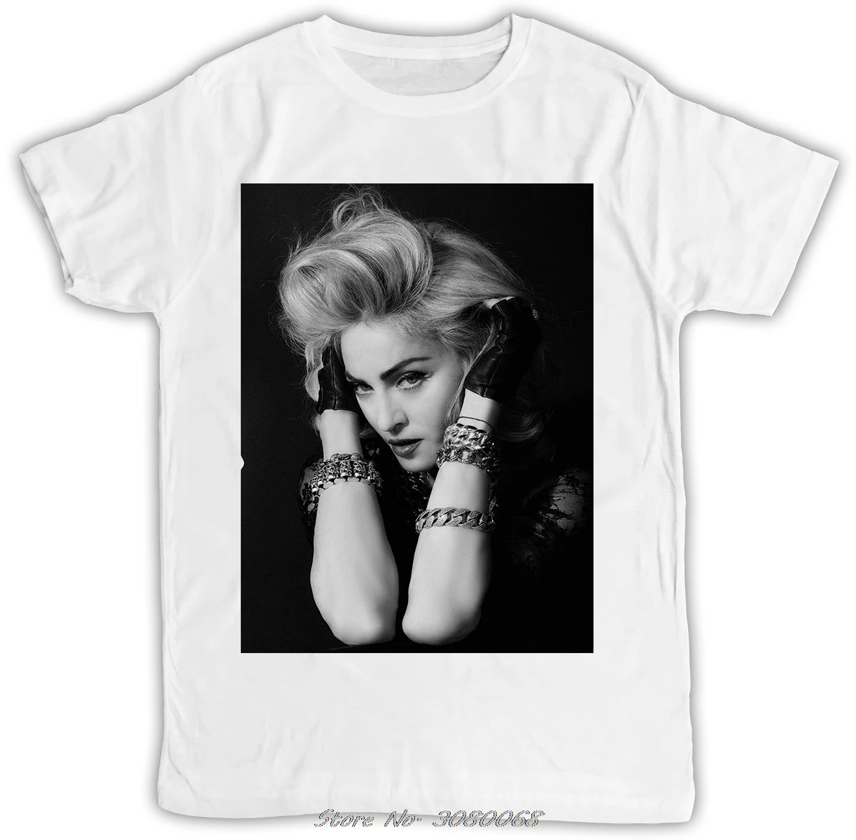 

Madonna Poster Face Ideal Gift Birthday Present Short Sleeve Unisex T Shirt Men Cotton T-shirt Tees Tops Streetwear