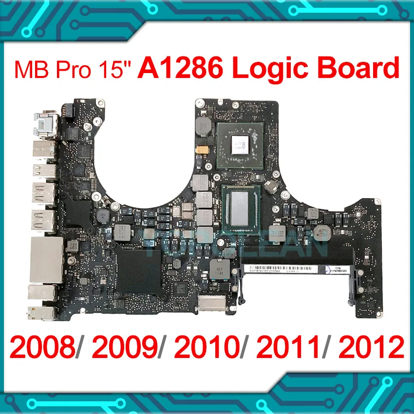 Полностью протестированная оригинальная материнская плата A1286 для MacBook Pro 15
