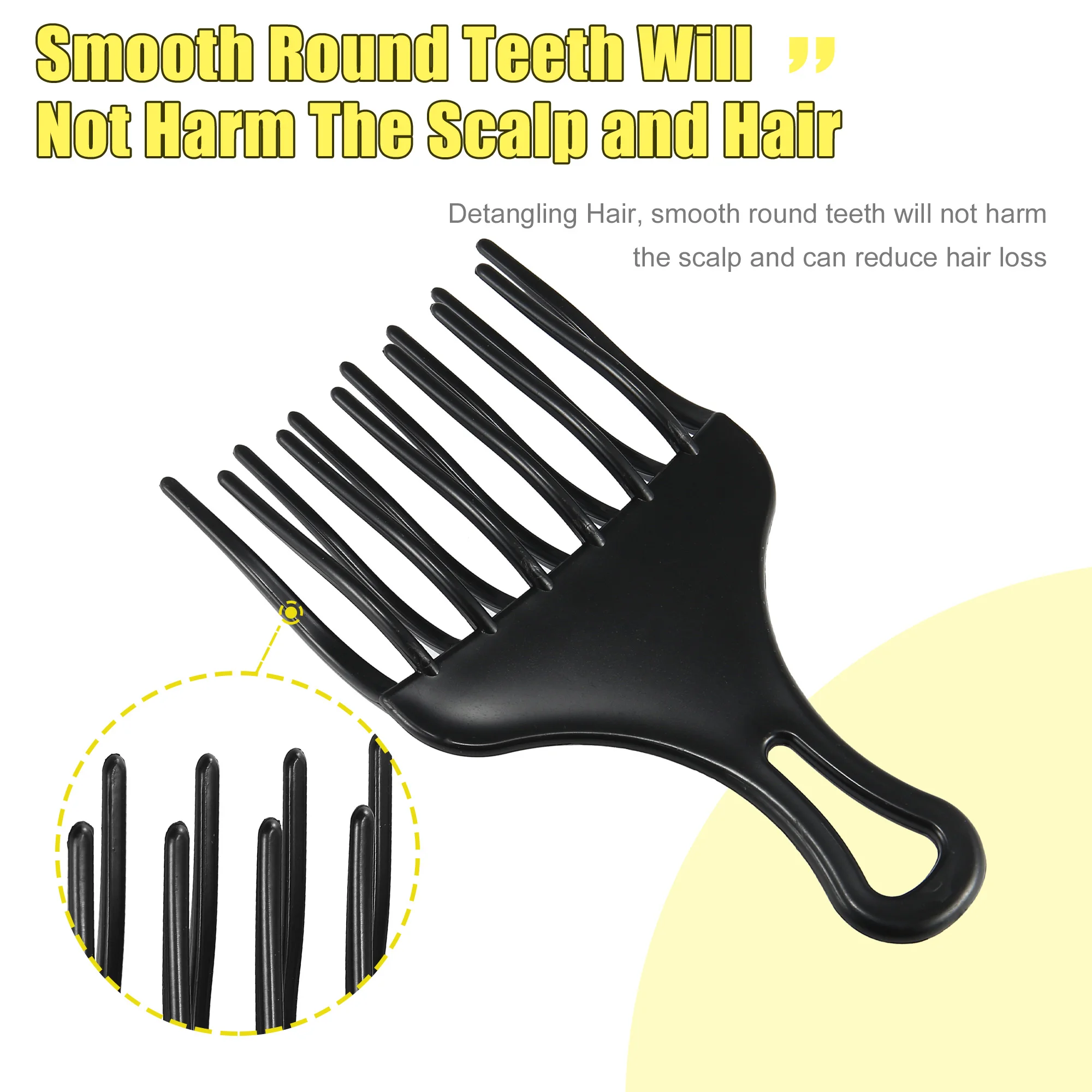 VOCOSTE 1/2Pcs Pro Afro Hair Insert Choose Big Tooth Comb Fork Plastic Curly HairBrush High &amp Low Gear Styling Tools - купить по