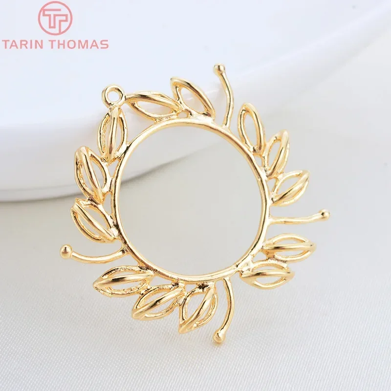 (947) 4 шт. 30x32 мм 24 К позолоченные латунные подвески в виде цветов высокое качество