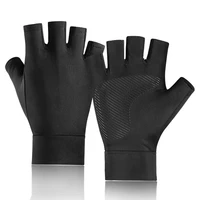 sunscreen ice silk half finger gloves protective driving fishing outdoor riding breathable anti uv breathable sports gloves