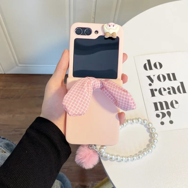 Подходит для Samsung Galaxy Z Flip5 4 милый чехол телефона женщин ультратонкий приятный