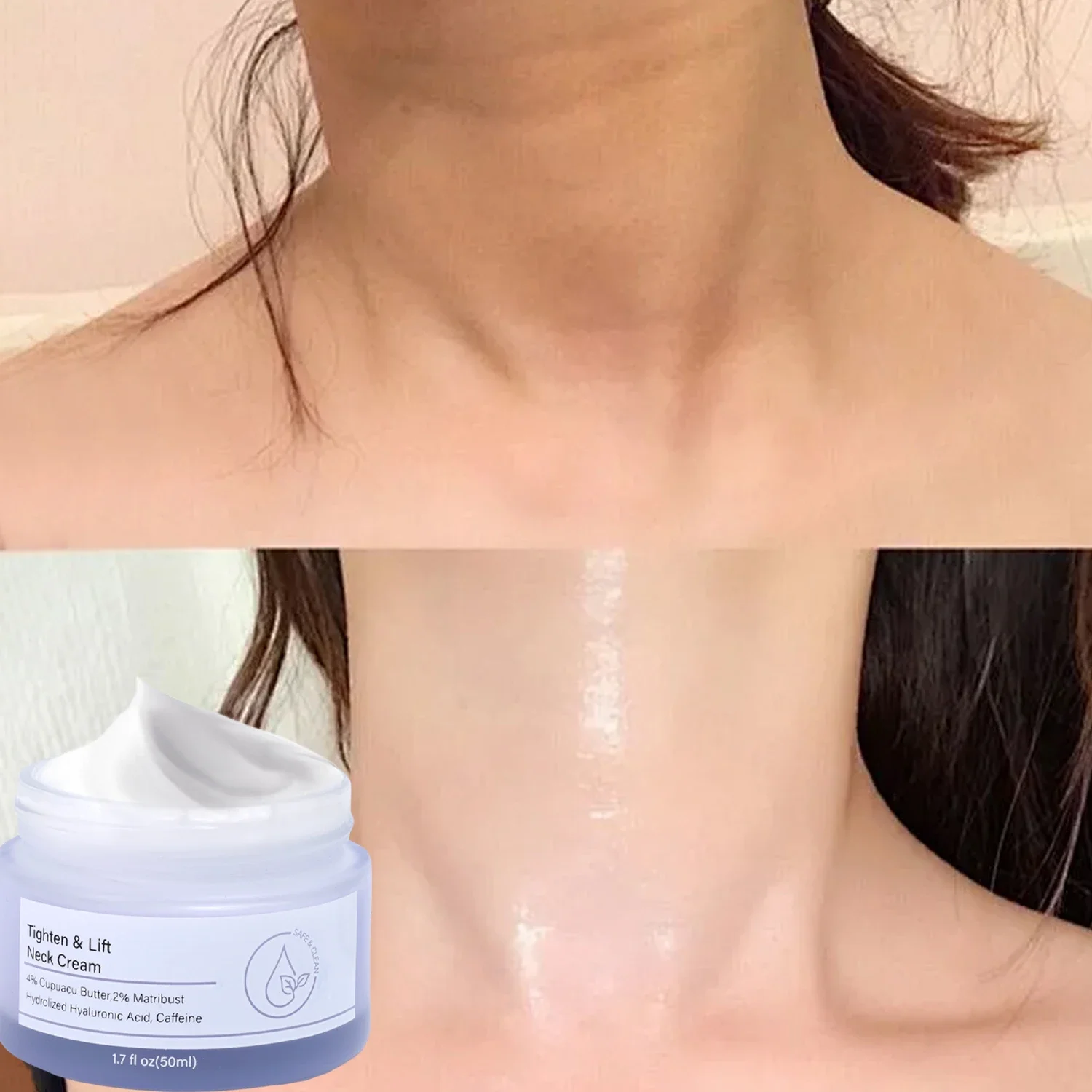 50 мл увлажняющий подтягивающий крем для шеи осветляет тонкие линии питает