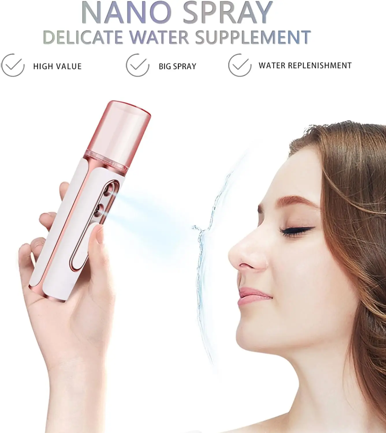 Нано-парогенератор для лица mr Cool Mist с 2 распылительными насадками USB-зарядка