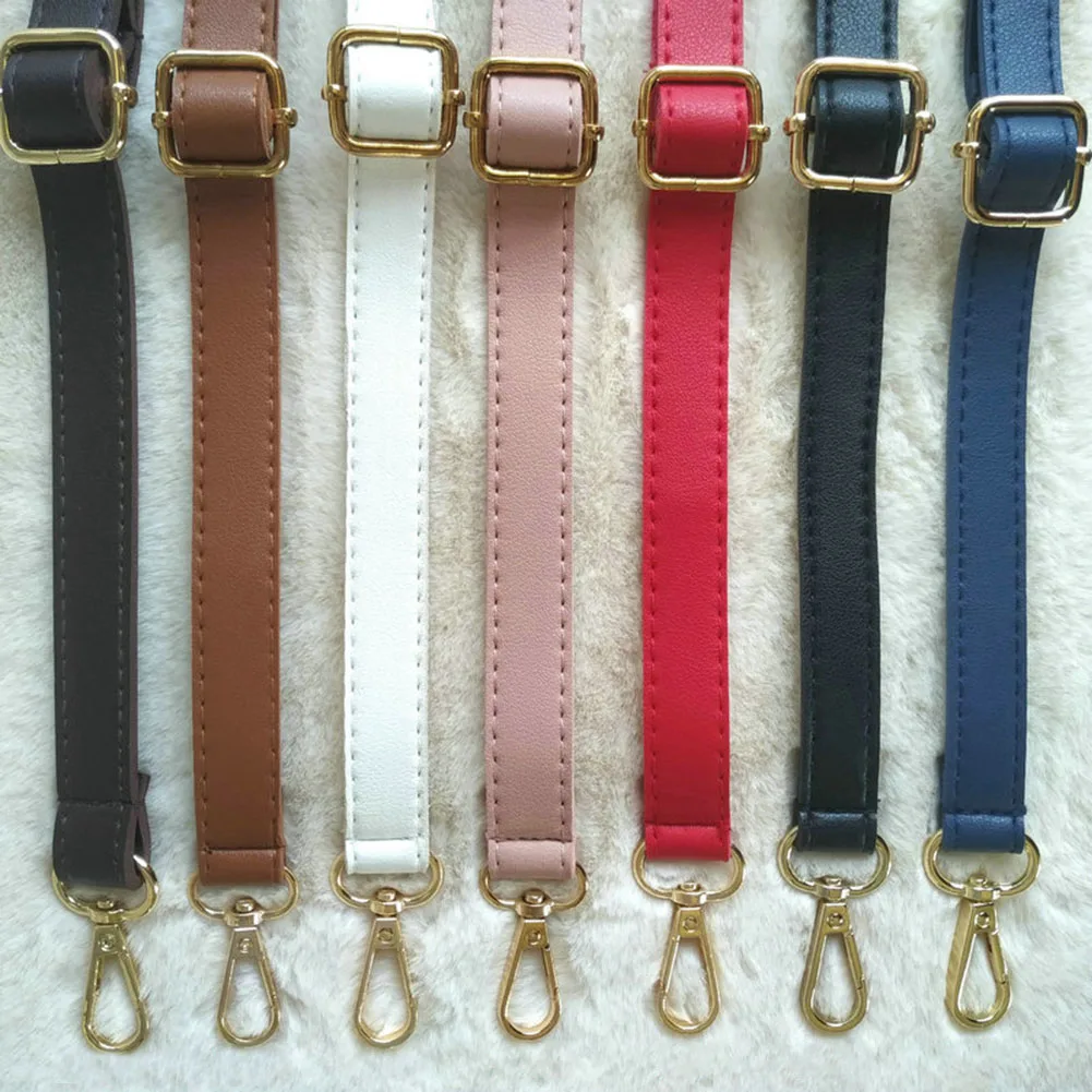 

130cm Long Faux Leather Shoulder Bag Strap DIY Purse Handle Adjustable Crossbody Handbag Belt Replacement With Clasp