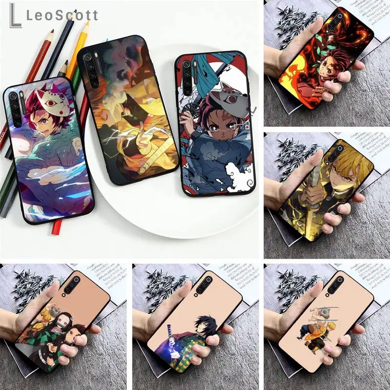 

Demon Slayer Phone Case For Xiaomi Redmi note 7 8 9 pro 8T 9S Mi Note 10 Lite pro