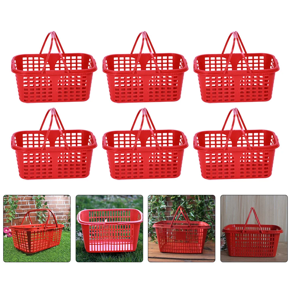 

Basket Storage Fruit Baskets Handle Shopping Strawberry Grocery Egg Toy Picnic Kids Shower Berry Play Collecting Picking
