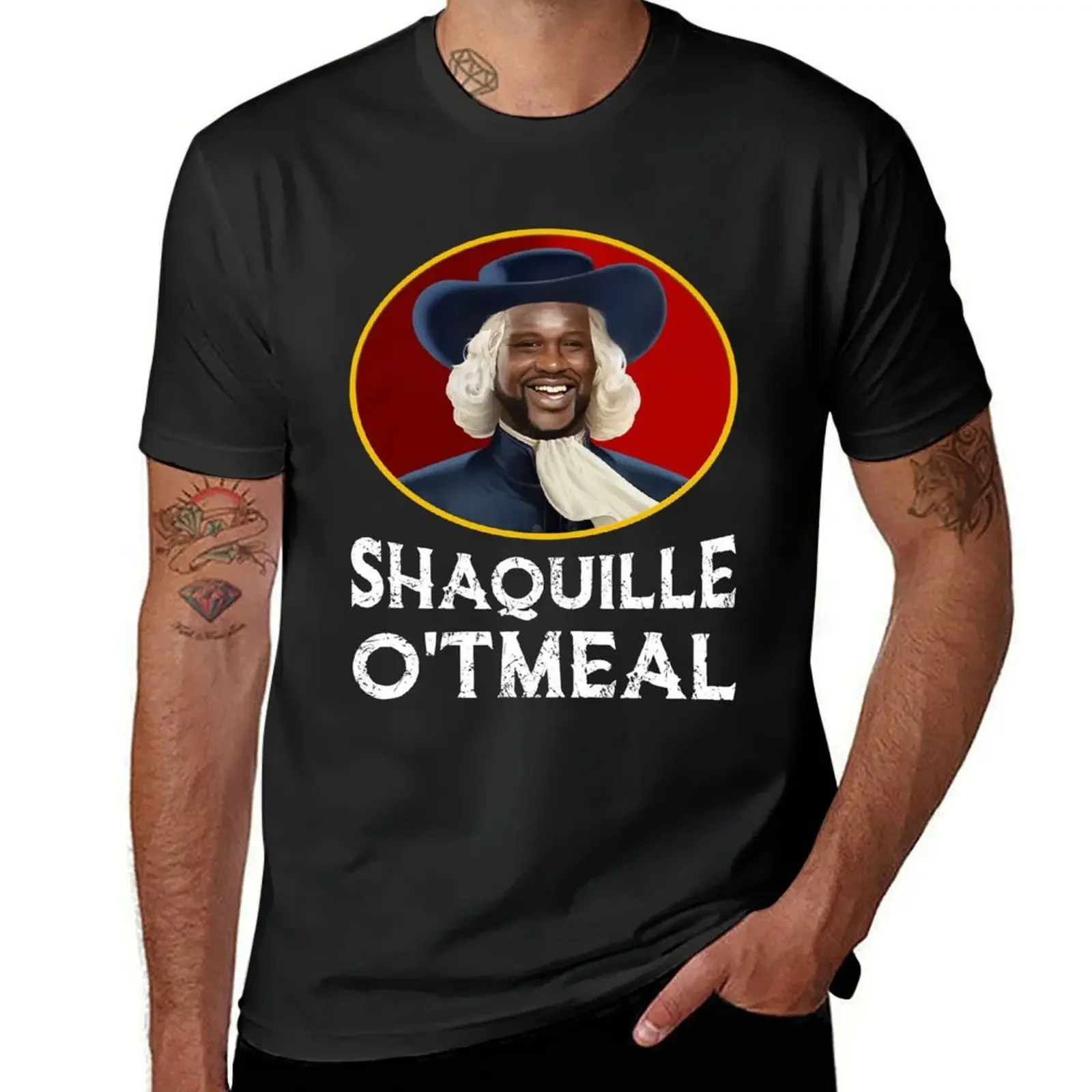Футболка Shaquille с рисунком овсянки забавная Мужская футболка из аниме