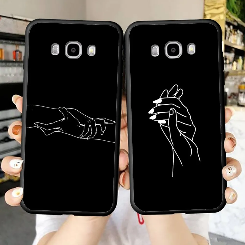 

Minimalist Line Couple Hand Phone Case For Samsung J 7 plus 7core J7 neo J6 plus prime J6 J4 J5 Mobile Cover